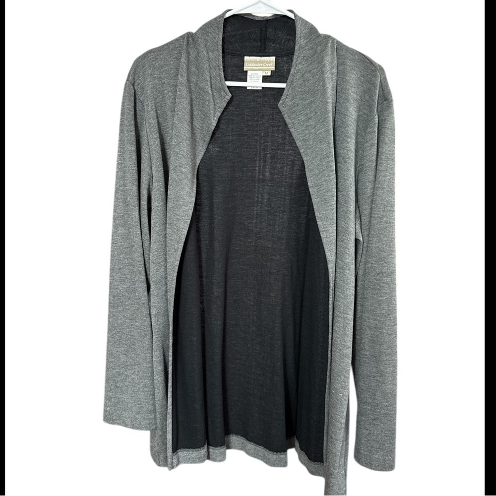 Coldwater Creek Gray Open Front Cardigan size medium